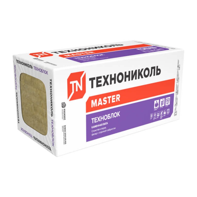 Утеплитель Технониколь ТехноБлок Стандарт 1200х600х100 мм 4шт. уп
